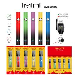 High Quality Imini AVB 510 Thread Battery Preheat Vaporizer380 650mAh Variable Voltage E Cigarette Vape Pen & E-Cig USB Charger fit Atomizer Cartridges Vapers kits Pod