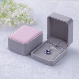 Jewelry Pouches Gift Multi-color Ornament Square Shape Women Box Velvet Necklace Display Case Storage Organizer