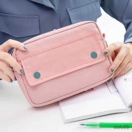 Handbags New Large Pencil Case Stationery Storage Bags Canvas Pencil Bag Cute Makeup Bag School Supplies for Cute Girl Kids Gift R231023