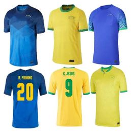 2021 2022 JESUS Soccer Jersey Camiseta futbol PAQUETA NERES COUTINHO BRASILS Camisas de futebol FIRMINO MARCELO PELE brasil 20 21 22 maillot foot pré-jogo treinamento