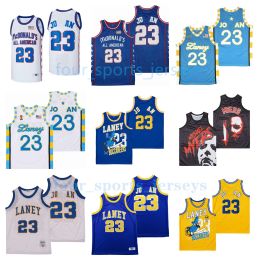 CUSTOM NCAA Movie Basketball Michael Laney High School Jerseys Men Size S--XXL