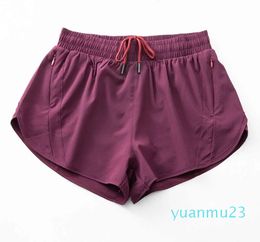 Yoga Outfit Shorts Hot High Rise pants Breathable Quick-Dry Yoga Shorts Zip up Drop-in Pockets cargo designer women with Continuous Drawcord spicy