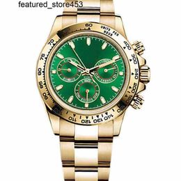 Movement watch rolaxes clean fatory Watch master design sports style automatic movement gold stainless steel case green dial folding button