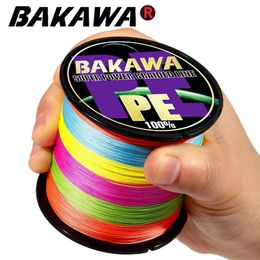 Braid Line BAKAWA 300M 4 Braided Fishing Multifilament Super Strong Floating Pe 100% Wire Japanese Sea Saltwater Carp Pesca Accessorie 231023