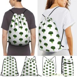 Shopping Bags Broccoli(2) Men Purpose Drawstring Backpack Women Outdoor Travel Backpacks Gym Training Swimming Fitness Bag