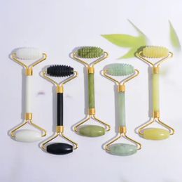 Jade Roller for Face Beauty Skin Care Tools Natural Xiuyan Stone Facial Massage Roller Body Muscle Relaxing and Relieve Fine Lines and Wrinkles