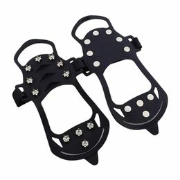 Mountaineering Crampons Ice Cleats Non-Slip Snow Grips Ice Grips Ice Snow Cleats 11 Tooth Ice Crampons Mountaineering Ice Gripper For Shoes Boots 231021