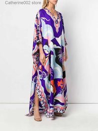 Urban Sexy Dresses Robe Maxi Dresses for Women 2023 Spring Summer New Loose Casual Fashion Chic Elegant V-neck Long Skirt Kaftan Holiday Clothing T231023