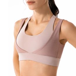 Bras Sports underwear Bra For women highstrength shockproof bra Yoga Fitness Beauty vest Lingerie S XXL Plus Size 231023