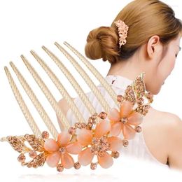 Hair Clips Elegant Accessories Women Comb Rhinestone Crystal Hairpins Lady Bride Wedding Party Headdress Headwear ML