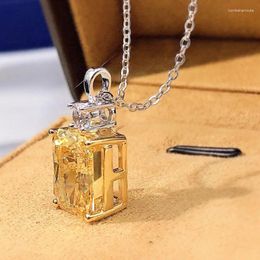 Pendant Necklaces CAOSHI Fashion Necklace For Women Luxury Party Accessories With Bright Yellow Crystal Trendy Lady Anniversary Jewellery