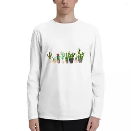 Men's Polos Cactus Long Sleeve T-Shirts Quick Drying Shirt Tees Boys Animal Print Funny T Shirts For Men
