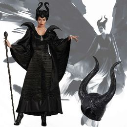 Cosplay Movie Costume Witch Maleficent Clothes Dress Helmet Suit Halloween Party Costumes for Women