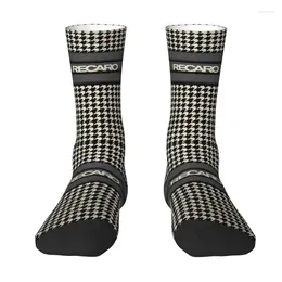 Men's Socks Cool Recaros Houndstooth Women Men Warm 3D Print Sports Basketball