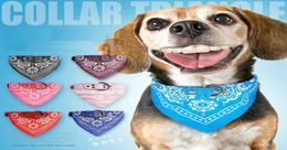 7 Style Fashion Dog Prints Flowered Bandana Triangle Scarf Collars Pet Cat Puppy Collars Fashion Dog Necklaces Pet Walk Outdoor Su1766767