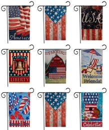 Usa Garden Flag Liberty Welcome Friends Oblong Double Sides National Flag Eagle Star Printing Summer Fun Sewing Cloth Vertical Ban2397687