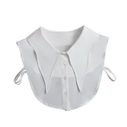 Bow Ties 2023 To Become Beautiful Girl Big Pointed Is Cute And White Pure Cotton Shirt Style Fake Collar