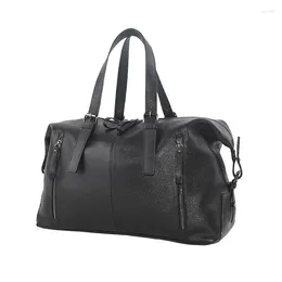 Duffel Bags 2024 Genuine Leather Travel Luxury Men Large Capacity Portable Male Shoulder Brand Real Outdoor Duffle