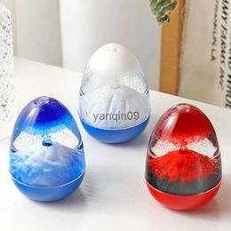 Decorative Objects Figurines Hourglass ornaments volcanic eruption oil drop net red timer water liquid eruption snow mountain Fuji Mountain HKD231023