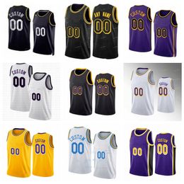 커스텀 남자 여자 아이 르브론 23 제임스 1 D 'Angelo Russell Anthony 3 Davis 17 Dennis Schroder 15 Austin Reaves 24 Bryant Basketball Jerseys