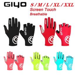 Cycling Gloves GIYO Touch Screen Full Half Fingers Gel Breathable Sports Cycling Gloves MTB Road Bike Riding Racing Women Men Bicycle Gloves 231021
