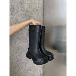 Ankle boots balenciashoes long rain boots rubber boots shoes thick soles waterproof rain shoes 2XIML