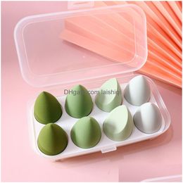 Sponges Applicators Cotton Makeup Blender Cosmetic Puff Sponge With Storage Box Foundation Powder Beauty Tool Women Make Up Conce Dhy7M