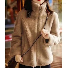 Women's Hoodies Jackets For Women Warm Zipper Jacket Padded Double-sided Fleece Turtleneck Coat Sweatshirt Autumn