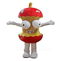 Performance Cute Red Apple Mascot Costumes Halloween Cartoon Character Outfit Suit Xmas Outdoor Party Outfit Unisex Promotional Advertising Clothings