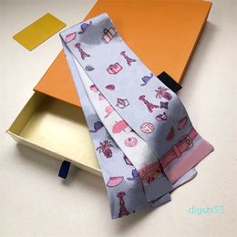 designer women's scarf fashion letter copy handbag scarf tie hair bundle silk material package