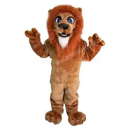 Performance Plush Lion King Mascot Costume Top Quality Halloween Fancy Party Dress Cartoon Character Outfit Suit Carnival Unisex Outfit