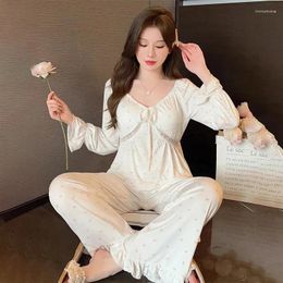 Women's Sleepwear Pyjamas Summer Style Milk Silk Super Spicy Net Red Nightdress Long Sleeves With Chest Pad Suit Sexy Floral Home Service