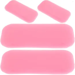 False Eyelashes 4 Pcs Tools Lash Pad Silicone Eyelash Pads Upholstered Extensions Fake Holder Storage