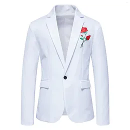 Men's Suits 3 Piece Suit Casual Fashion Solid Color Embroidered Business Gentleman Lapel Big Men Warm Up