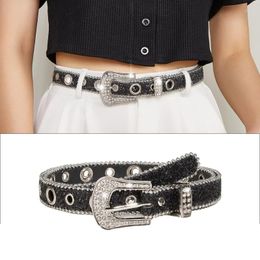 Belts Shinning Waist For Jeans Adjustable Belt Woman Cowboy Cowgirl Teens Female Skirt Waistband