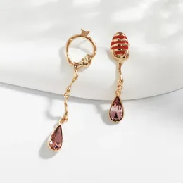 Stud Earrings Crystals From Austria Water Drop Hanging For Girls Party Fashion Teardrop Asymmetrical Women Studs Earing Jewellery Gift