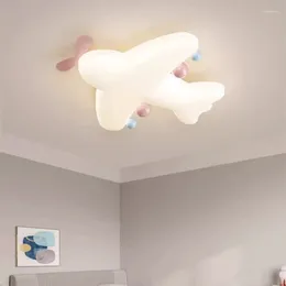 Ceiling Lights Nordic Children's Room Lamps Dimmable Airplane Heart Shape Lamp Simple Cute Baby Boy Girl Bedroom