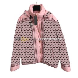Winter Windproof Down Jacket Women Gold Buttons Outerwear Stand Collar Warm Thick Jackets Woman Padded Coat