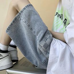 Women's Jeans Denim Shorts Men's Summer Thin Cropped Pants Loose Straight High Street Fashion Brand Ins Large Trunks Overalls