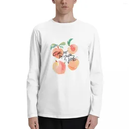 Men's Polos Call Me By Your Name - Peaches Long Sleeve T-Shirts Quick Drying T-shirt Cute Clothes Mens Graphic Anime