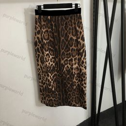 Half Skirt Female Leopard Print Design Cover Hip Slim High Waist Fashion Straight Half Skirt