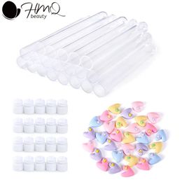 Makeup Tools 20Pcs DIY Mascara Wand Tube Resin Love Shape Decoration Disposable Eyelash Brush Dustproof Lash Supplies 231023