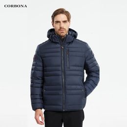 Men's Down Parkas 2023 CORBONA Winter Men Coat Thick Jacket Freeze Warm Fur Detachable Hat Dad Gift Outdoor Cool Fashion Daily Casual Black Parka 231020