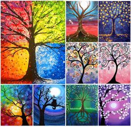 5D DIY Diamond Painting Scenery Tree Flowers Mosaic Picture Of Rhinestones Home Decor Full Square Diamond Embroidery Landscape4740914