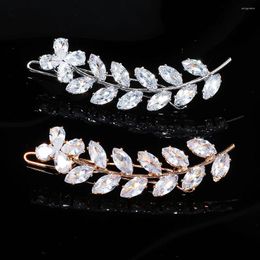 Hair Clips Cubic Zirconia Jewellery Fashion Bridal Barrettes Wedding Accessories Clear Crystal Women Ornaments