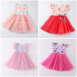 Girl Dresses Girlymax Summer Baby Girls Kids Children Clothes Dress Twirl Knee Length Tutu Skirt Sleeveless Sequins Dino Floral