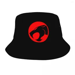 Berets Thundercats Logo Cartoon Anime Bucket Hat Beach Hatwear Stuff Fishing Fisherman Caps For Camping Teen Session Hats Foldable