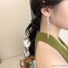 Stud New Luxury Long Tassel Earrings for Women Bridal Drop Dangling Earrings Party Wedding Jewelry Gifts R231023