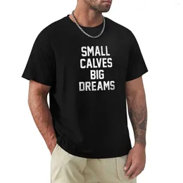 Men's Polos Small Calves Big Dreams T-Shirts Man Korean Fashion Mens Clothes