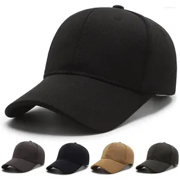 Ball Caps Black And White Classic Casual Baseball Cap Hat Cotton Light Board Solid Colour Men Outdoor Sun